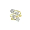 STACKABLE DIAMOND FLOWER RINGS | 18K GOLD | ORGANIC DESIGN
