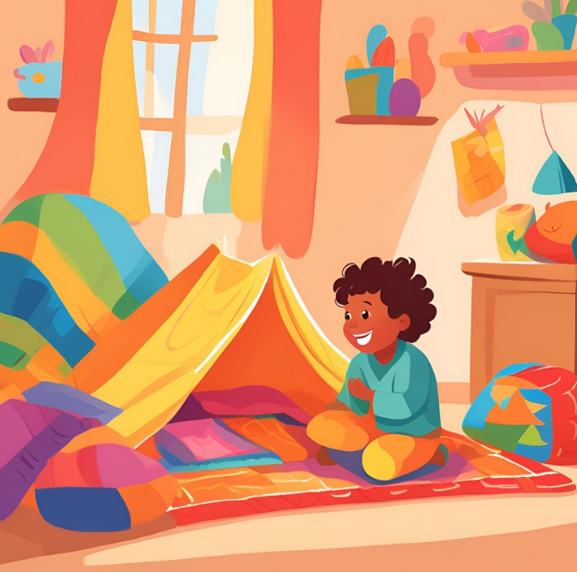 Image of a Boy Sitting in His Room
